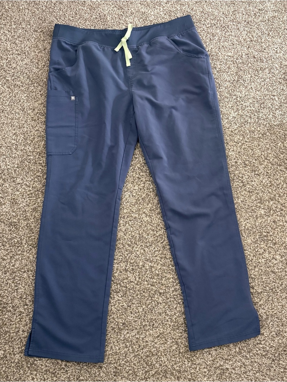 Figs Cargo Pants Blue Scrubs Straight Leg Technical Collection Size XL